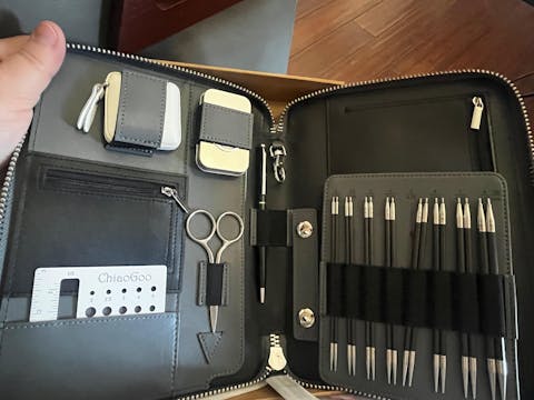 ChiaoGoo FORTÉ 2. African Blackwood and Carbon Fiber 5-Inch Interchangeable Knitting Needles - Complete Set