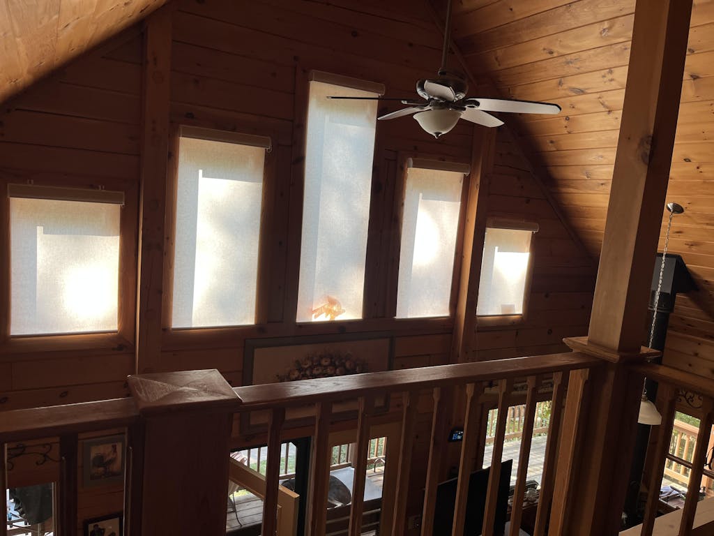 SmartWave Motorized Light Filtering Roller Shades 70% Blackout Linen