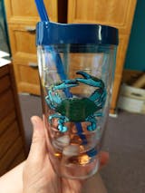 Blue Crab 40oz Tumbler - Name Drop with your town – Blue Poppy Designs