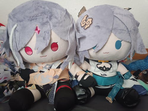 Smile House Honkai Impact 3: Fuhua Azure Empyrea battlesuit 40CM Staring Eyes Plush Doll