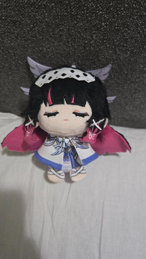Smile House Fanart Black Hair Brown Girl Cloak Plush Doll 12CM