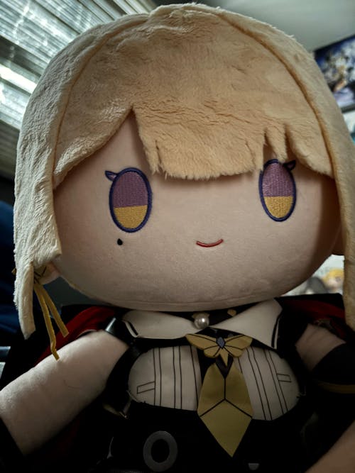 Smile House Fanart Yellow Hair Lady Staring Eyes Plush Doll 40CM