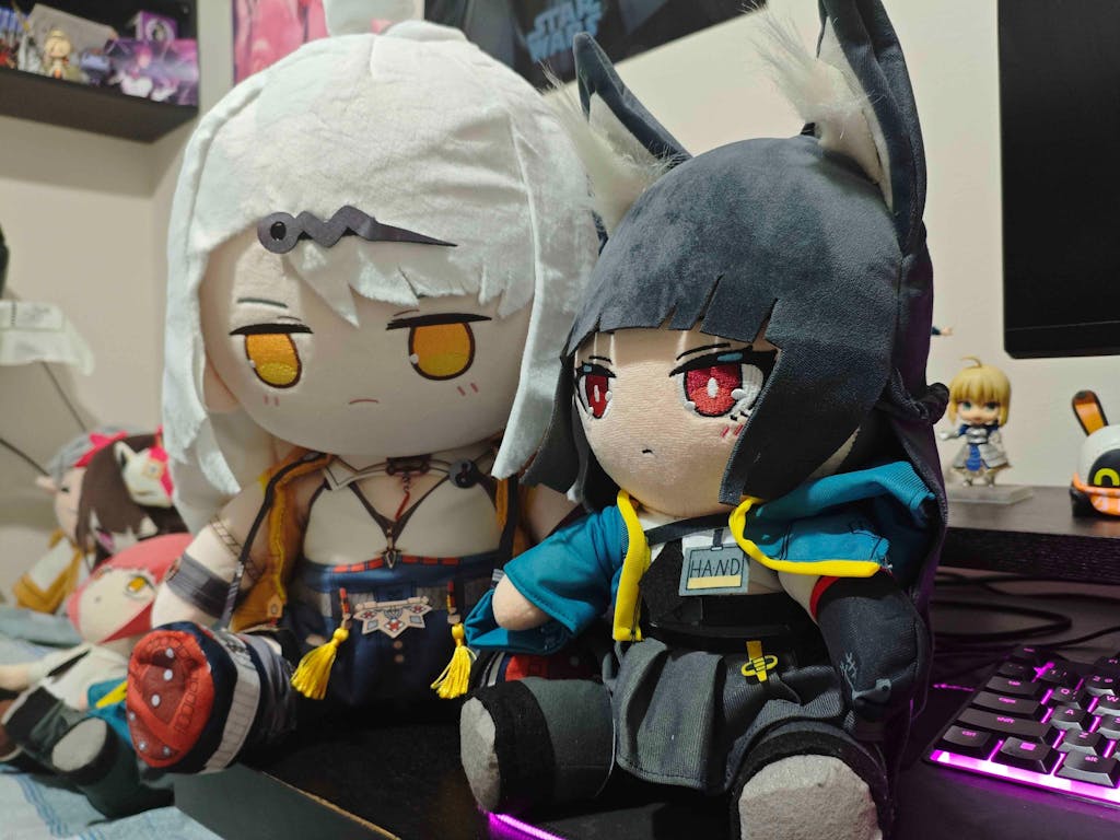 IN Stock FREE SHIPPING Smile House Fanart Plushtoy Sitting Plushies Orange Eyes Big Eyes Plush Doll 40CM