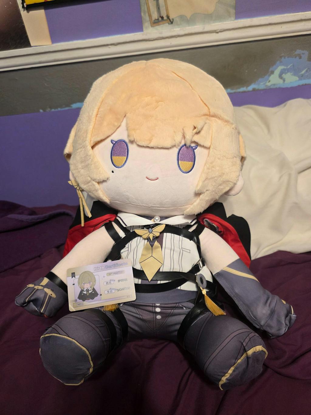 Smile House Fanart Yellow Hair Lady Staring Eyes Plush Doll 40CM