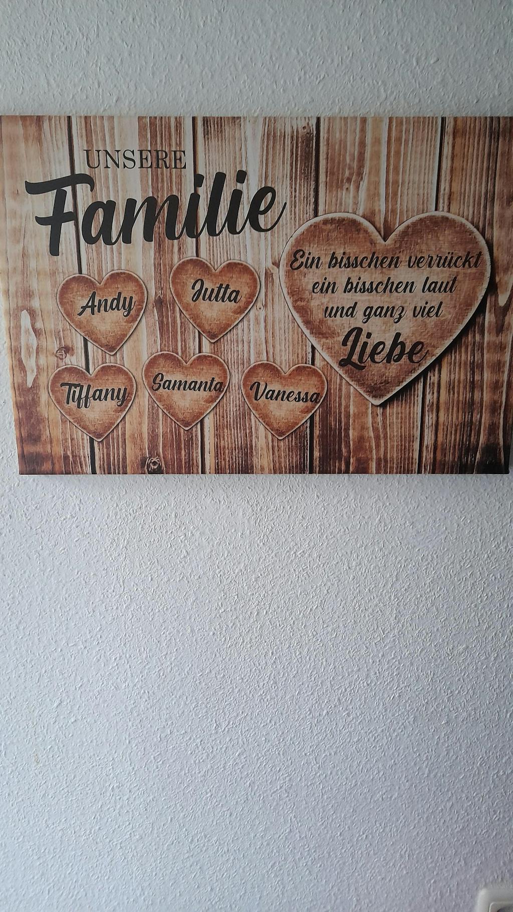 Personalisierte Leinwand ’FamilienHerzen’ SmilePoster