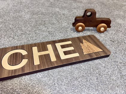 personalized wooden name puzzles made in the USA - Smiling Tree