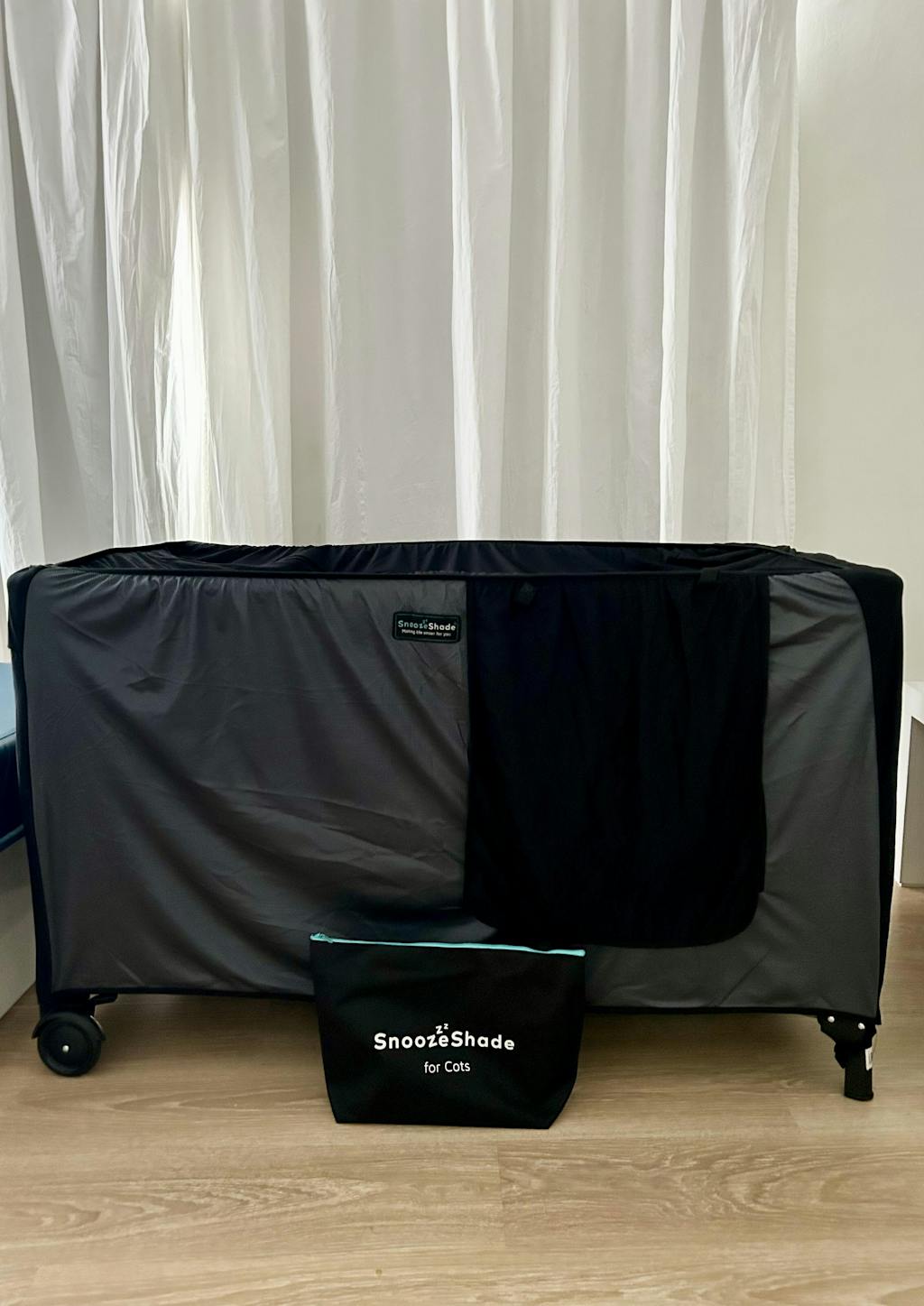 SnoozeShade for Cots Airpermeable cot blackout canopy SnoozeShade