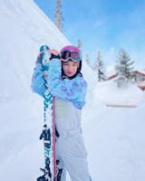 Women Searipe Mountain Discover Colorblock Snow Pants Bibs