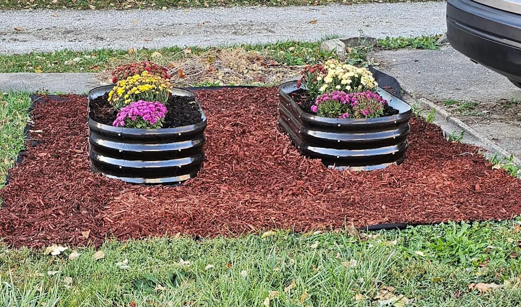 12" Tall 4x2 ft Galvanized Module Metal Raised Garden Bed, Oval Metal Planter Box for Planting Plants Vegetables