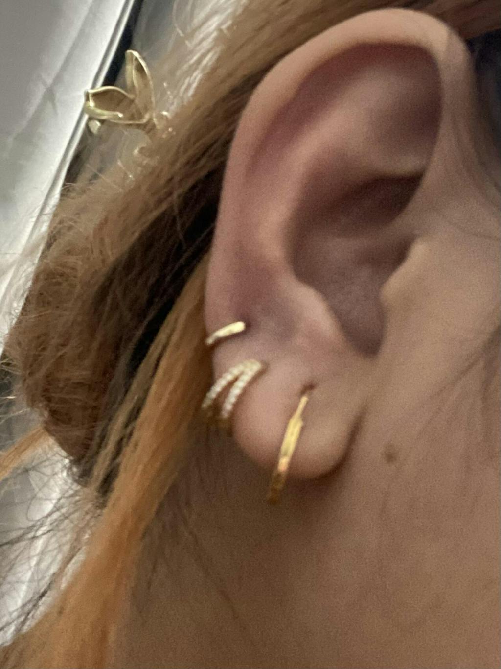 Kathryn Gold Pave Huggies