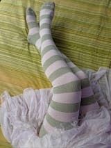 Sock Dreams Extraordinarily Longer Striped Thigh High
