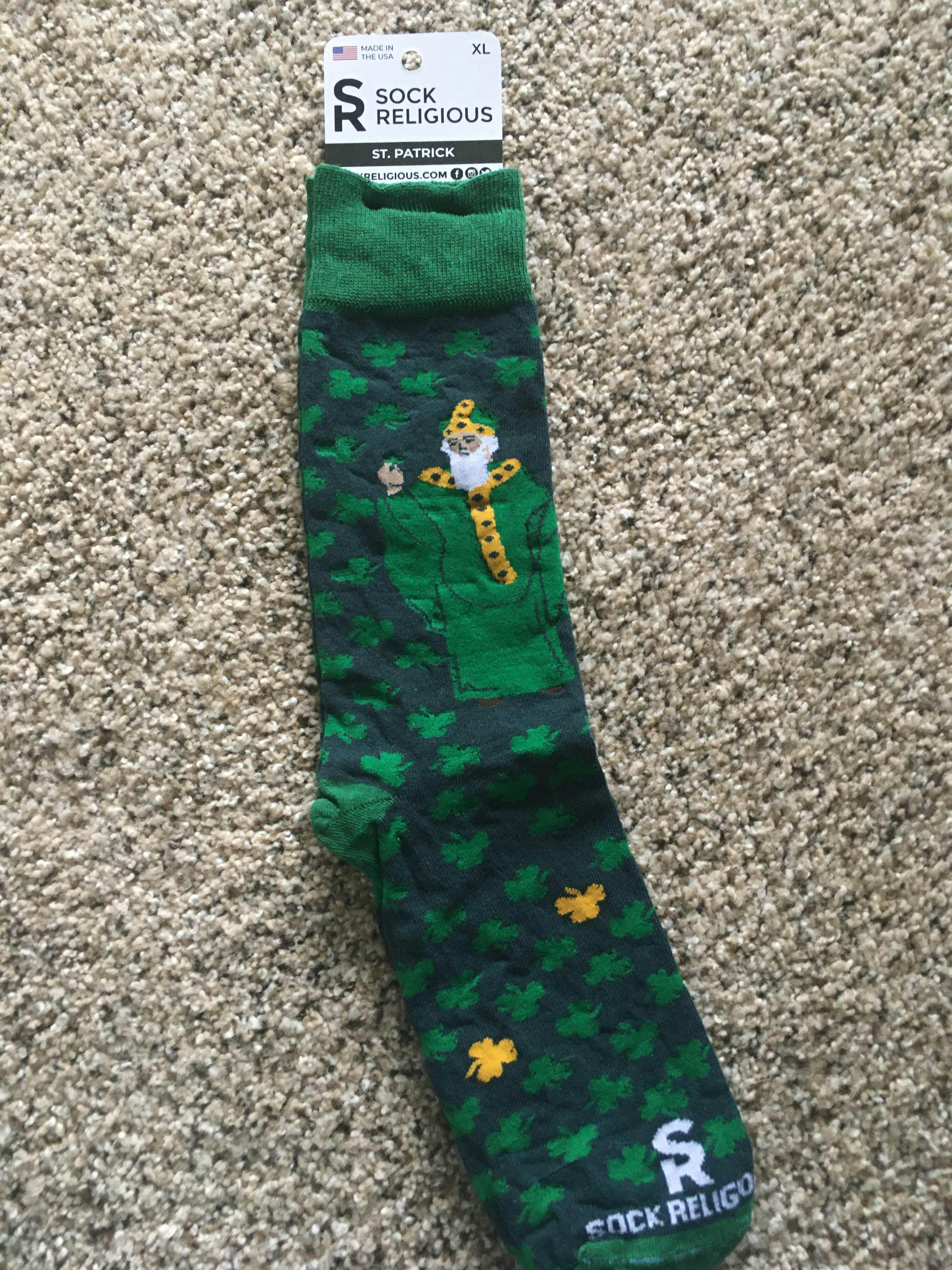 St. Patrick Socks | Sock Religious | Lent Socks , Papal Socks , Pope ...