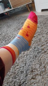 Beach Sunset Bamboo Socks in Blue/Yellow