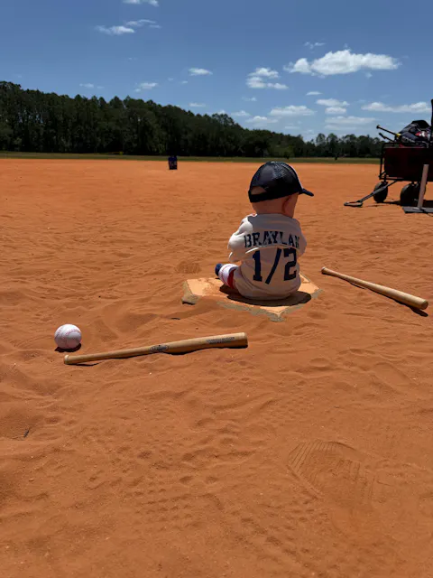 Custom Baseball Halfway to One Romper - Celebrate 6 Months