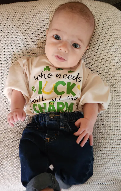 Charming St. Patrick's Day Baby Romper with Shamrocks