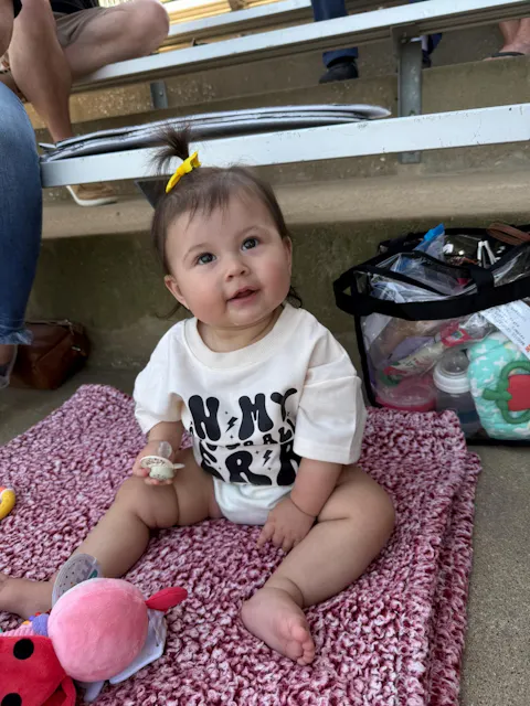 In My Softball Cousin Era Baby Romper with Custom Name & Number