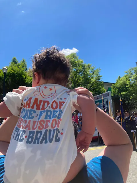 Patriotic Retro Bubble Romper - Baby's 4th of July Outfit