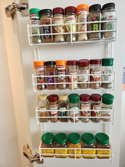 30 Jar Spice Rack Plastic Blue Kitchen Spice Rack Set Pieces