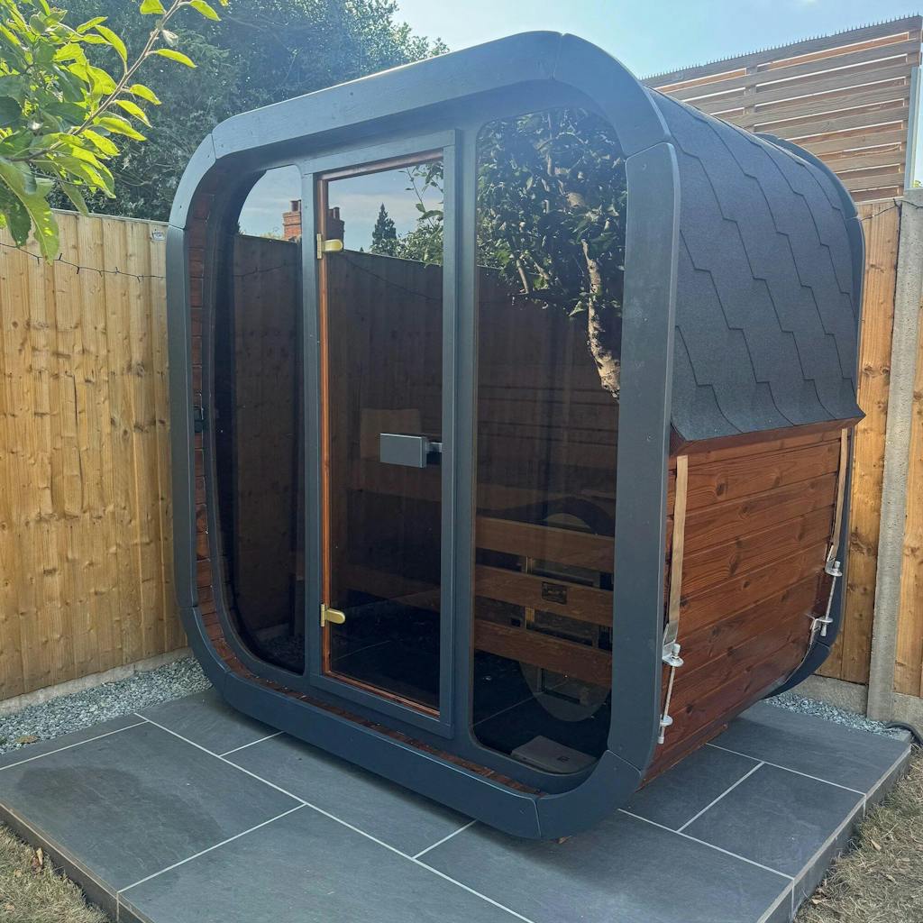 SaunaLife CL4G 3-Person Cube-Series Outdoor Sauna Kit