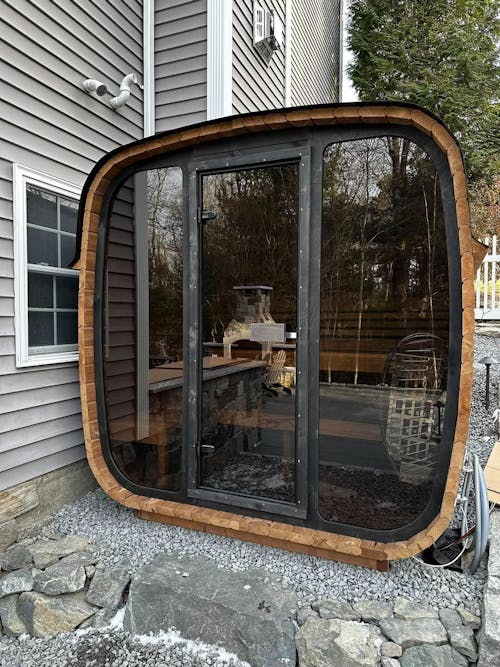 SaunaLife CL5G 4-Person Cube-Series Outdoor Sauna Kit