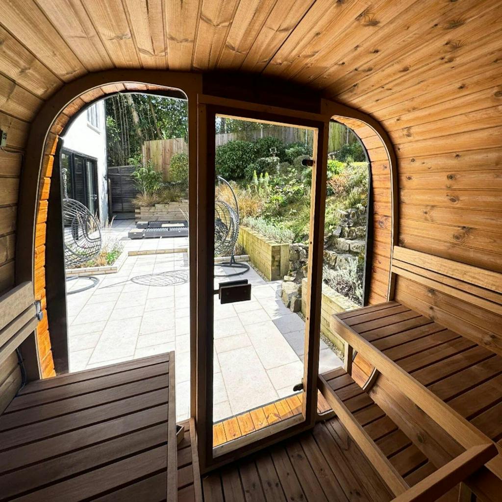 SaunaLife CL7G 6-Person Cube-Series Outdoor Sauna Kit