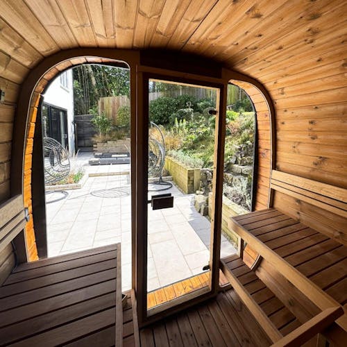 SaunaLife CL7G 6-Person Cube-Series Outdoor Sauna Kit