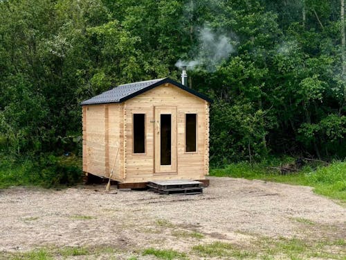 Dundalk Leisurecraft Canadian Timber 6 Person Georgian Cabin Sauna w/ Changeroom | CTC88CW