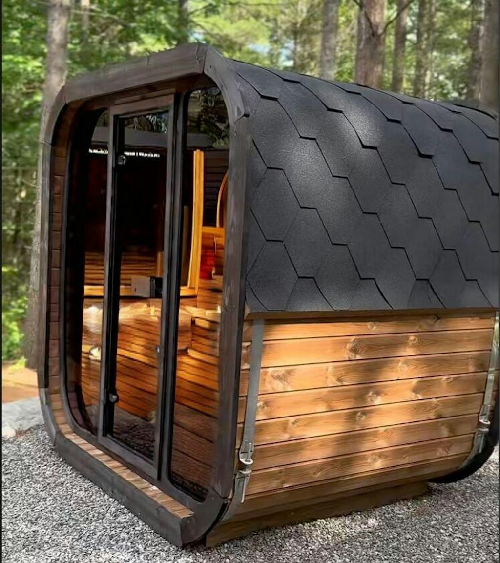 SaunaLife CL5G 4-Person Cube-Series Outdoor Sauna Kit