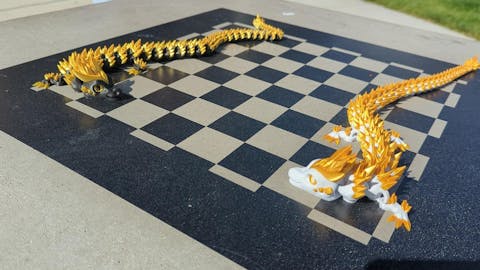 Black and Gold Crystal Dragon