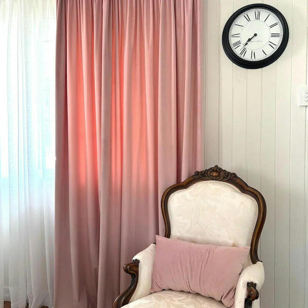 Rose Velvet Curtains