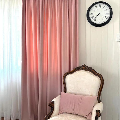Rose Velvet Curtains