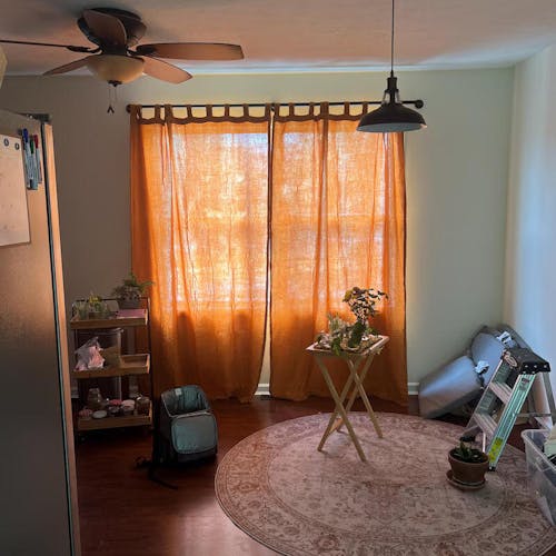 Orange Linen Curtains