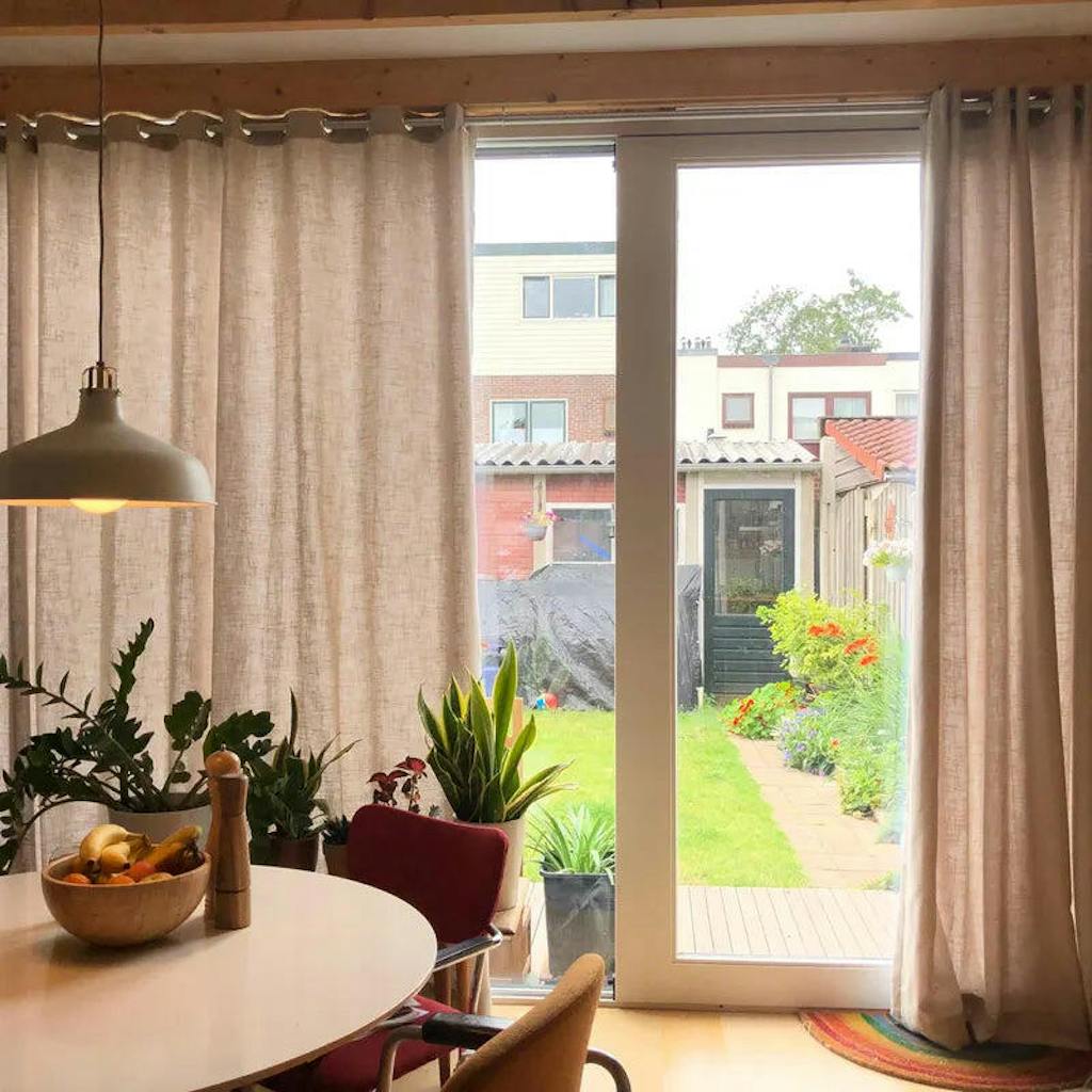 Pastel Gray Linen Curtains