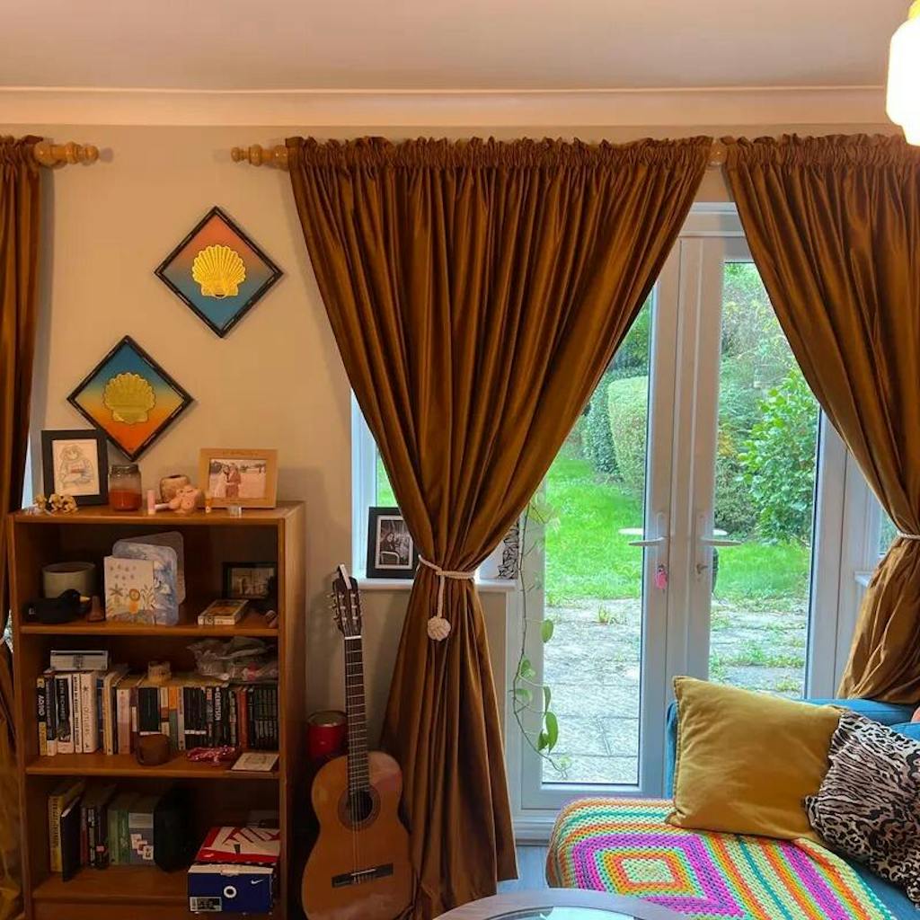 Cinnamon Velvet Curtain