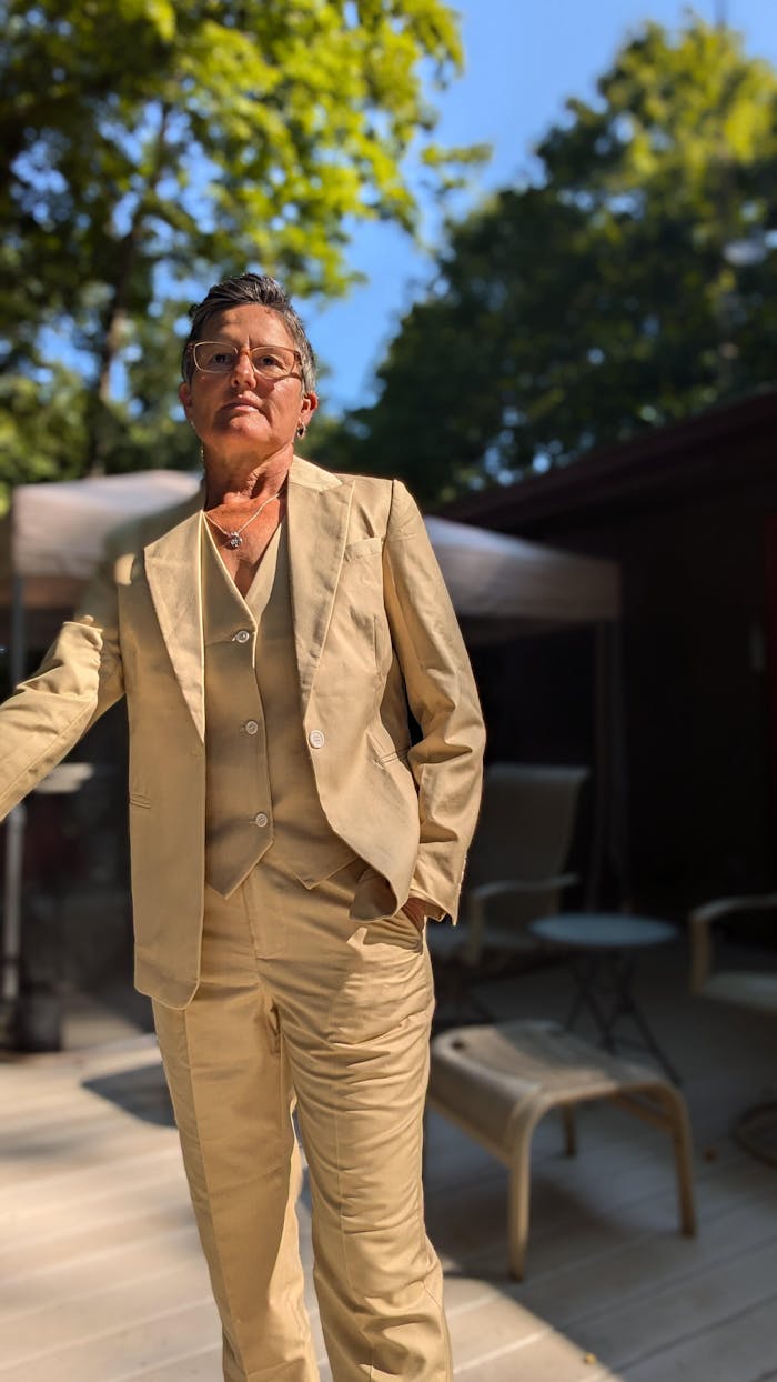 SoloveDress 3 Piece Women’s Single-Button Peak Lapel Suit (Blazer + Vest + Pants)