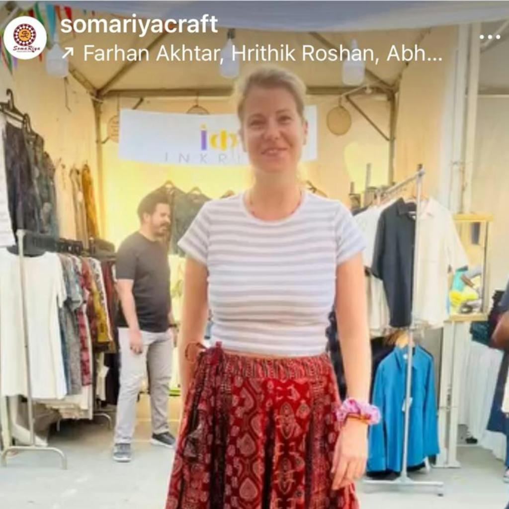 Ajrakh Printed Anarkali Skirt