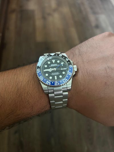 Seiko Mod GMT "Batman" Dive Watch (Premium Dial)