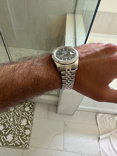 Seiko Mod Datejust "Rhodium" Watch