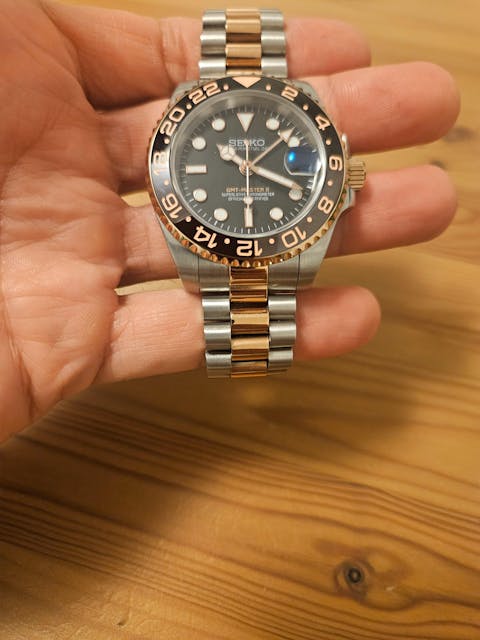 Seiko Mod GMT "Rootbeer Two-Tone" Dive Watch