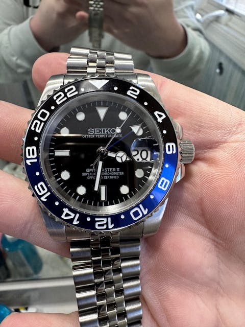 Seiko Mod GMT "Batgirl" Dive Watch (Premium Dial)