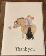 Adorable Ponies Single Greeting Card