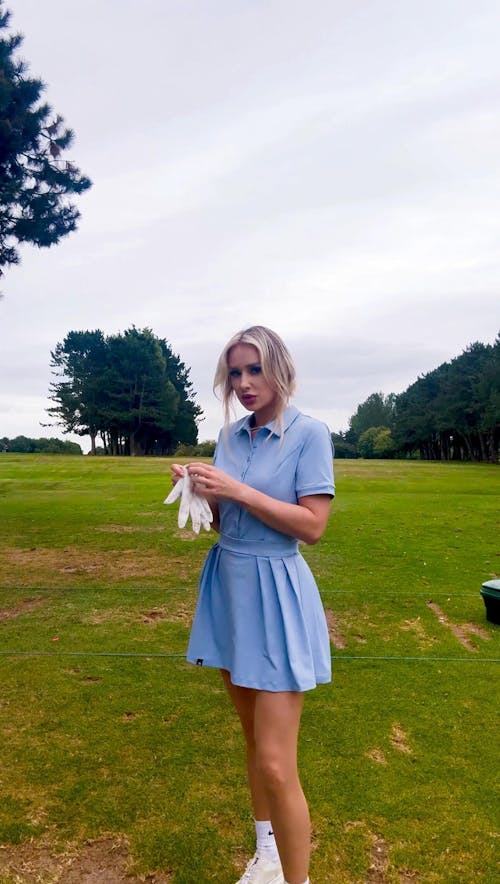 Short-sleeve Athletic 34" Pleated Dresses with Shorts and Pockets