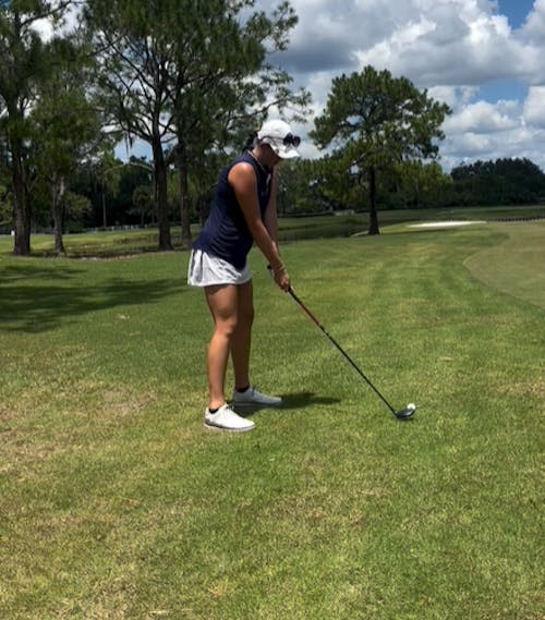 Dark Blue Ruffled Quarter-zip Sleeveless Shirt For Ladies