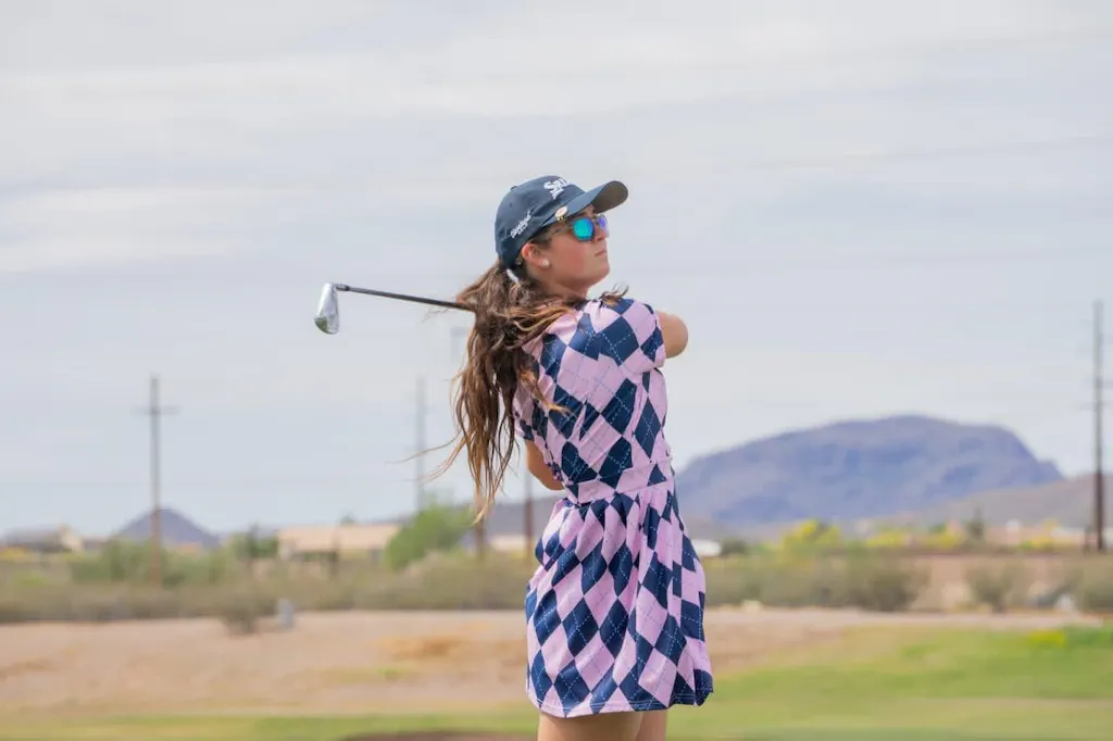 Pink Checkerboard 34" Button-placket Short-sleeve Dress with Shorts