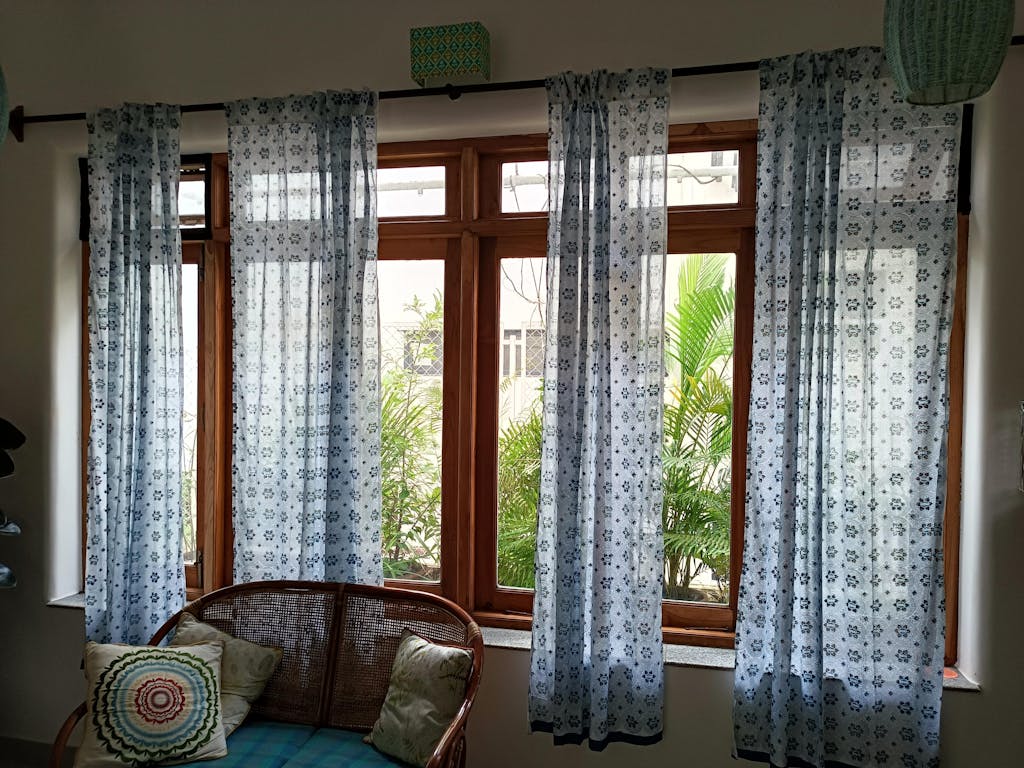 Sootisyahi 'Twinkling Stars' Handblock Printed Voile Cotton Curtain