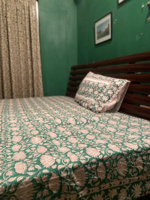Sootisyahi 'First Blossom' Handblock Printed Cotton Bedsheet
