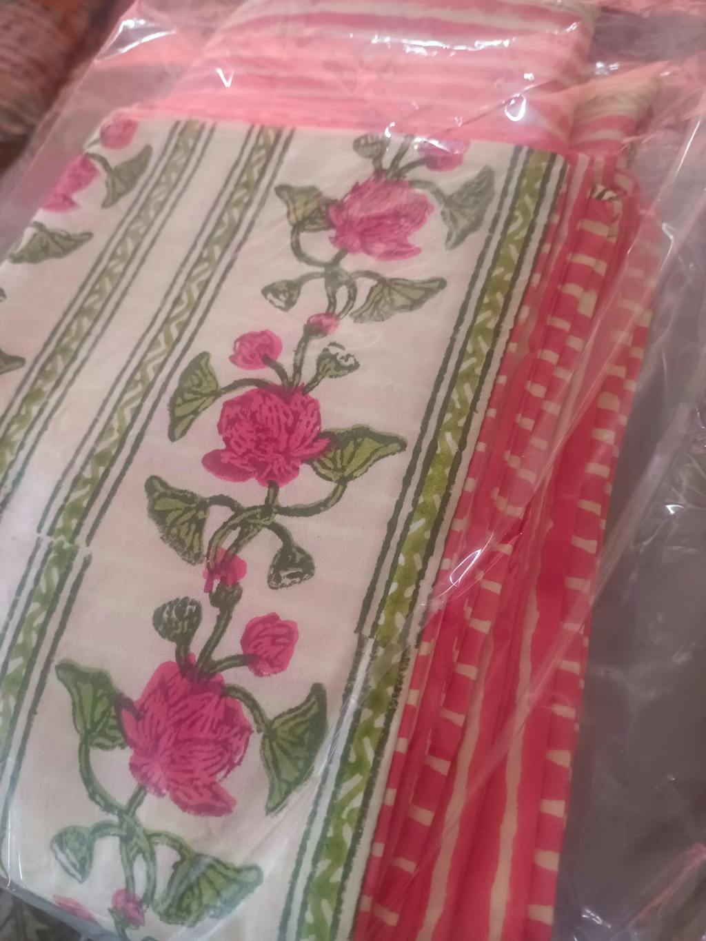 Artisan's Dream Hand Block Printed Cotton Percale Bedsheet