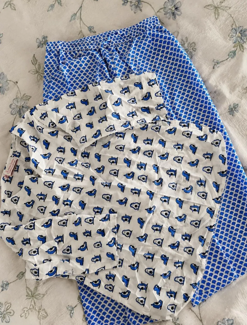Sootisyahi 'Day Dream ' Azofree Handblock Printed Pure Cotton Night Suit