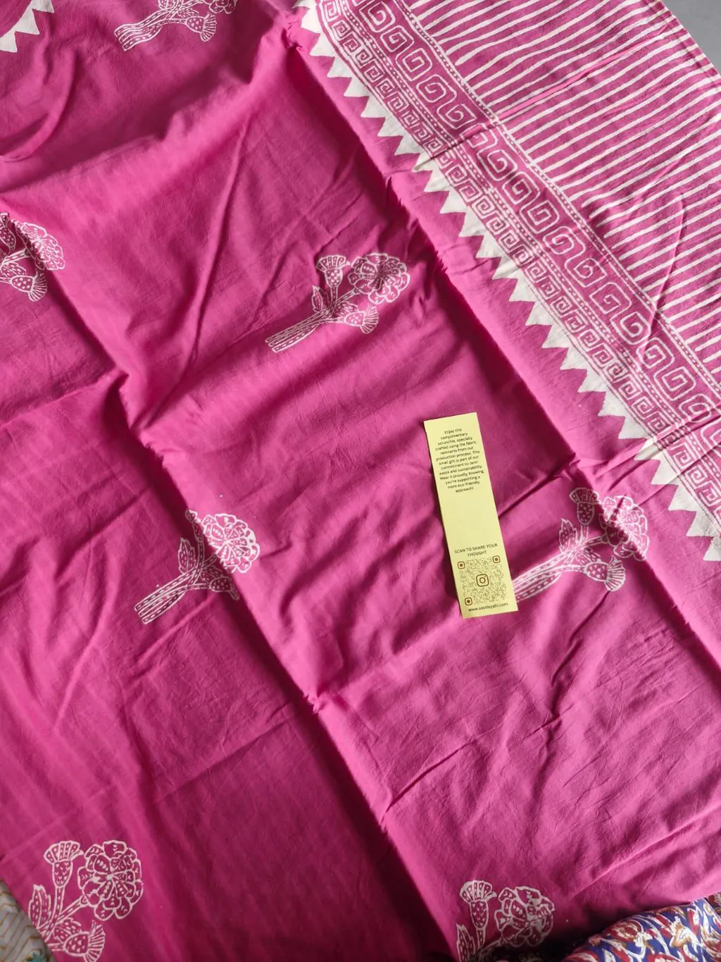 Gilded Folklore - Hand Block Mul Mul Cotton Saree
