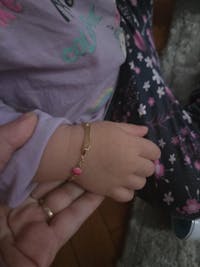 Bratara Aur 14k Copii Inima Roz
